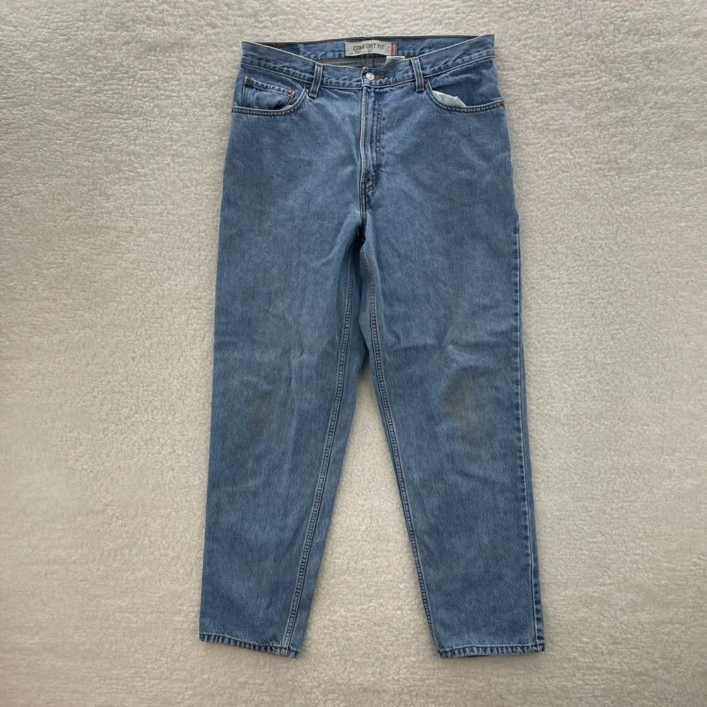 VTG Levis 560 Jeans Mens 36x34 Blue Comfort Loose Tapered Denim Y2K Grunge Baggy